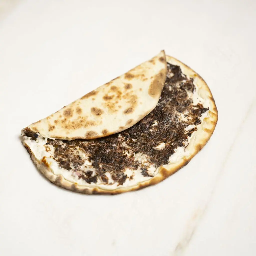 Spinach and Labneh Mankoushe